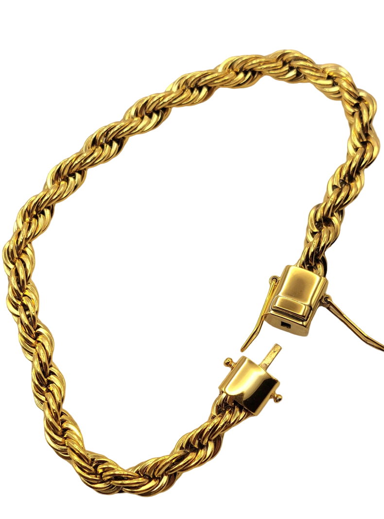 Pulsera Oro Laminado 18K Tejido Tourbillon 6 mm grosor -2