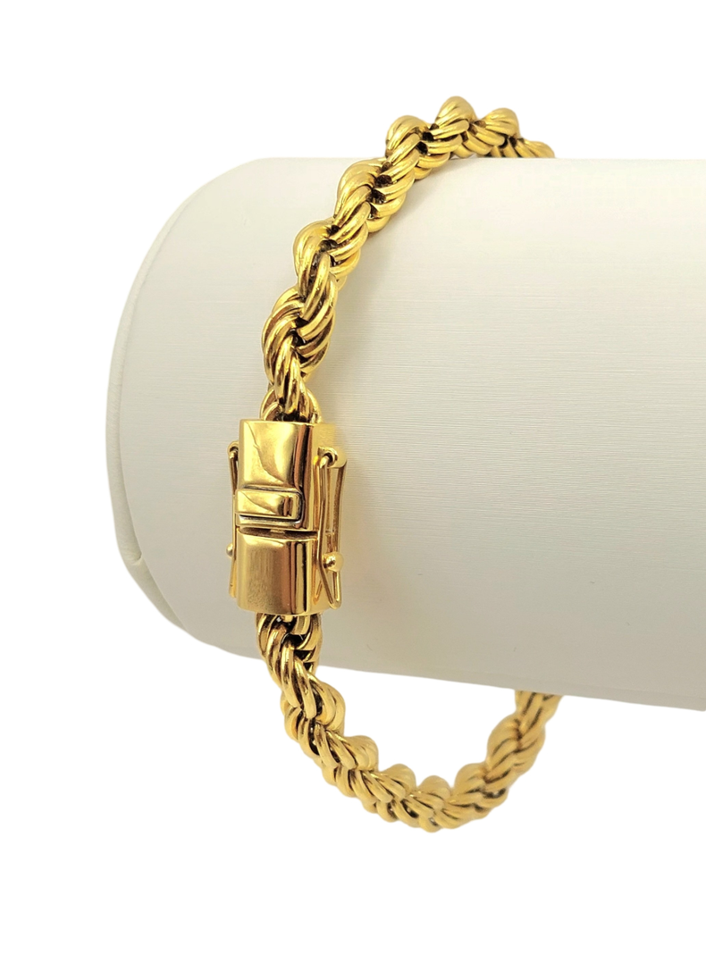 Pulsera Oro Laminado 18K Tejido Tourbillon 6 mm grosor -3
