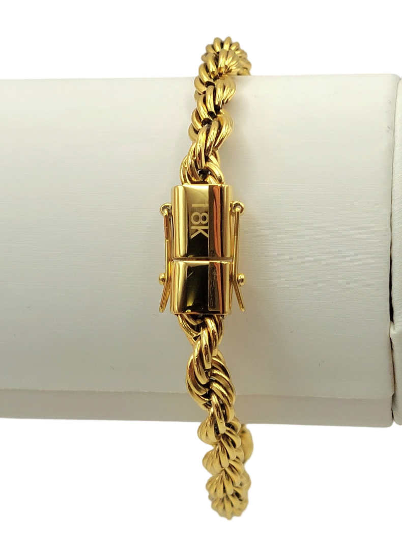 Pulsera Oro Laminado 18K Tejido Tourbillon 6 mm grosor -4