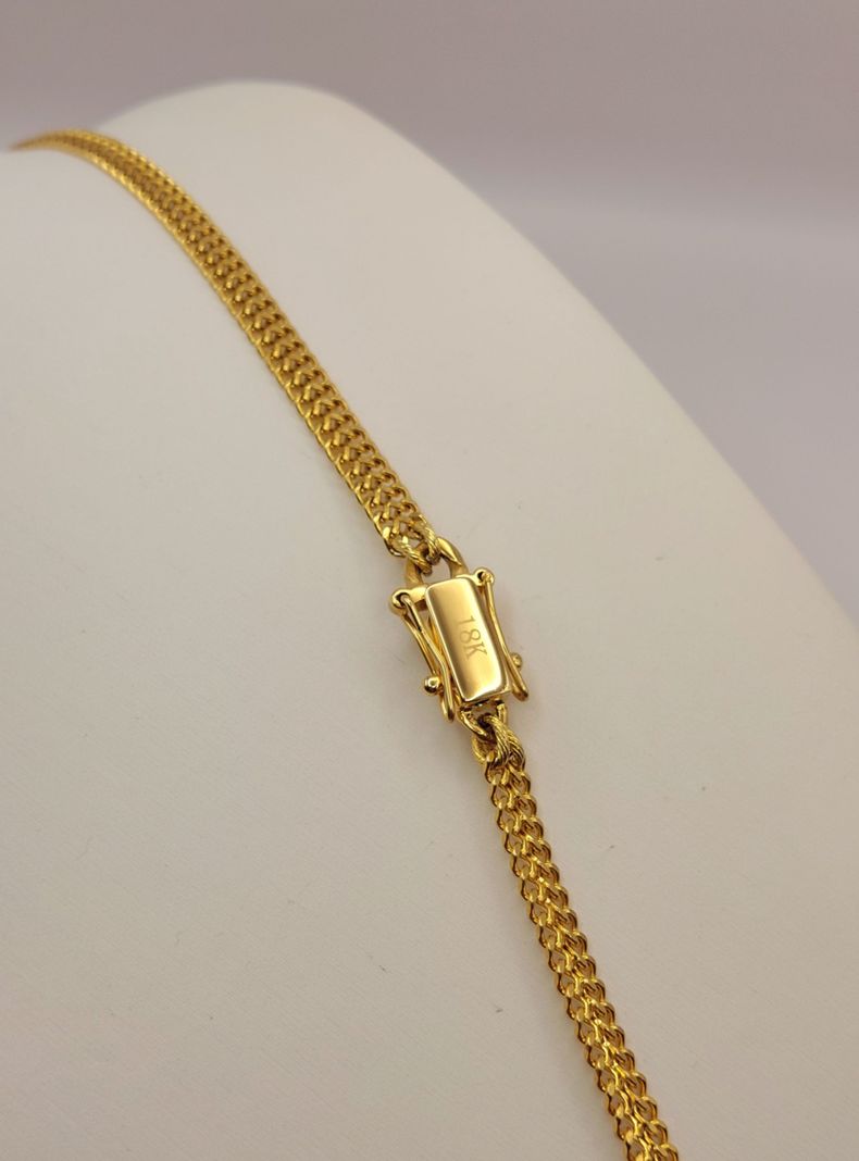 Cadena ORO Laminado 18K Tejido Chino Doble Carril -4