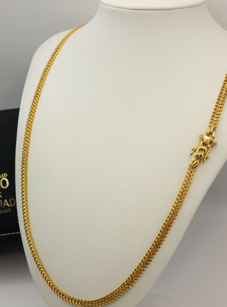 Cadena ORO Laminado 18K Tejido Chino Doble Carril -5