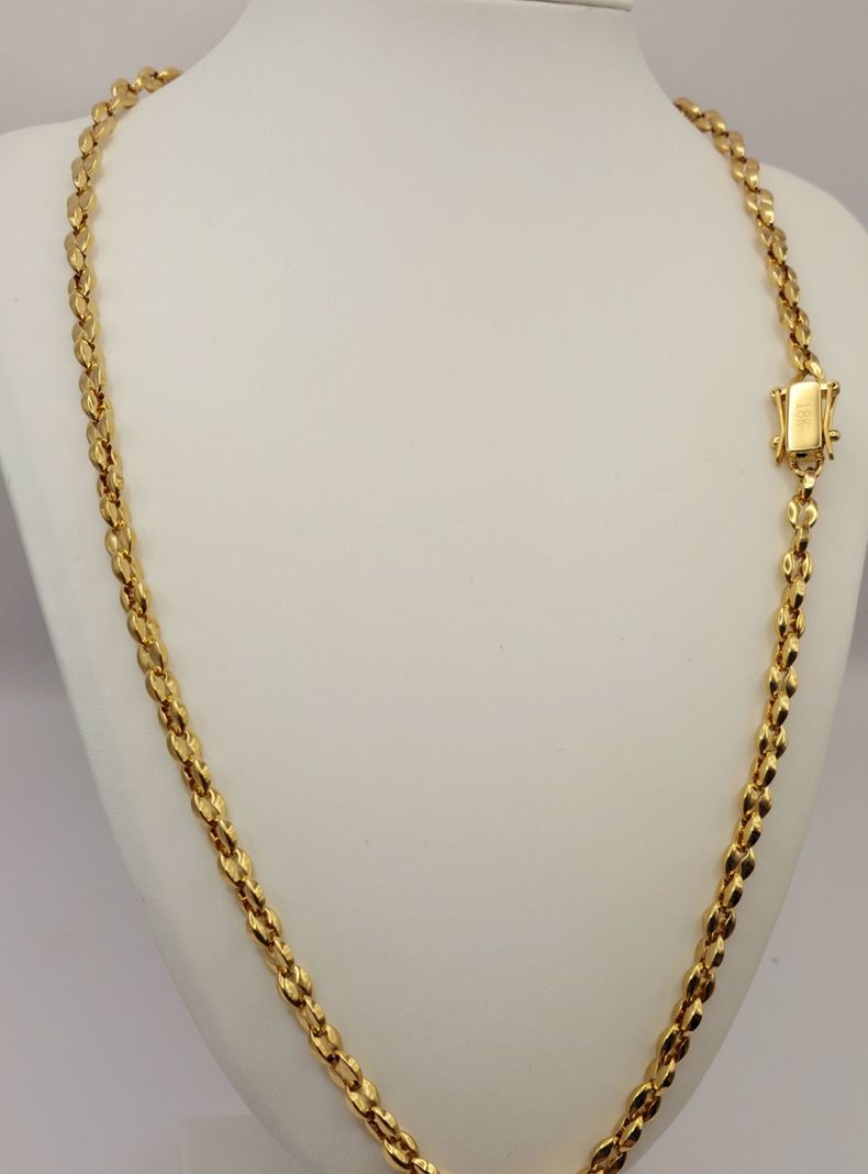 Cadena ORO Laminado 18K Tejido GUCCI Doble Broche Cajón -0