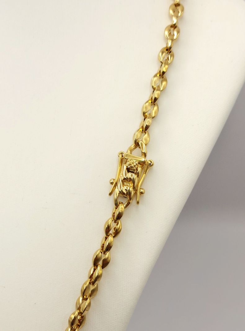 Cadena ORO Laminado 18K Tejido GUCCI Doble Broche Cajón -2