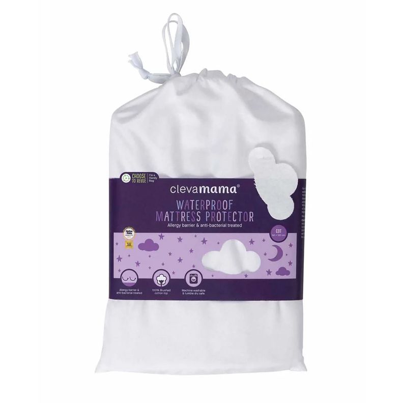 Protector De Colchon Impermeable Clevamama 60X120 Blanco