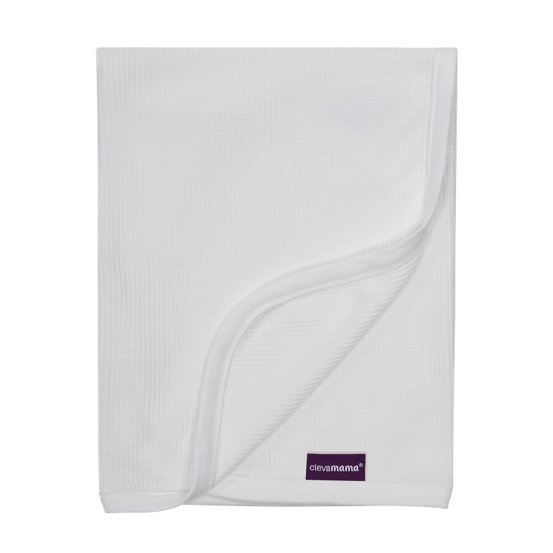 Manta Waffle Algodon Clevamama 120x140 BLANCO