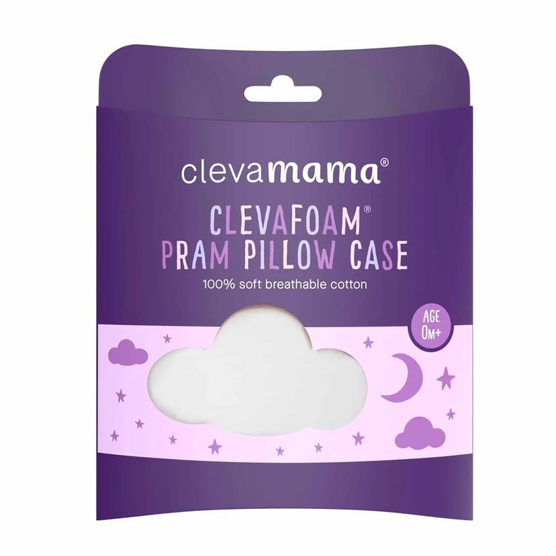 Funda Almohada Visco Elastica para Bebe Clevamama Blanco