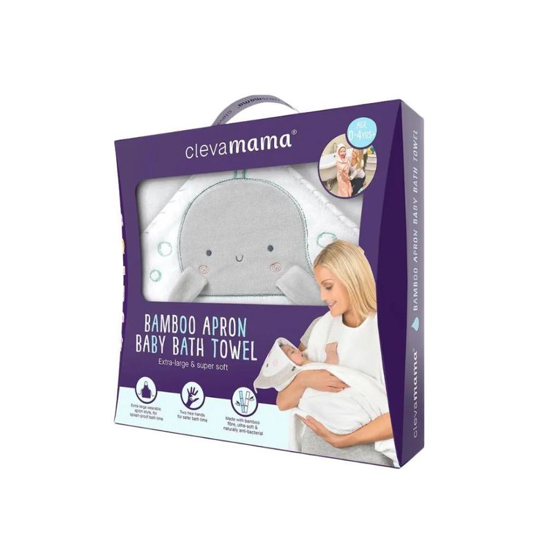 Toalla Delantal Bamb Clevamama Blanco
