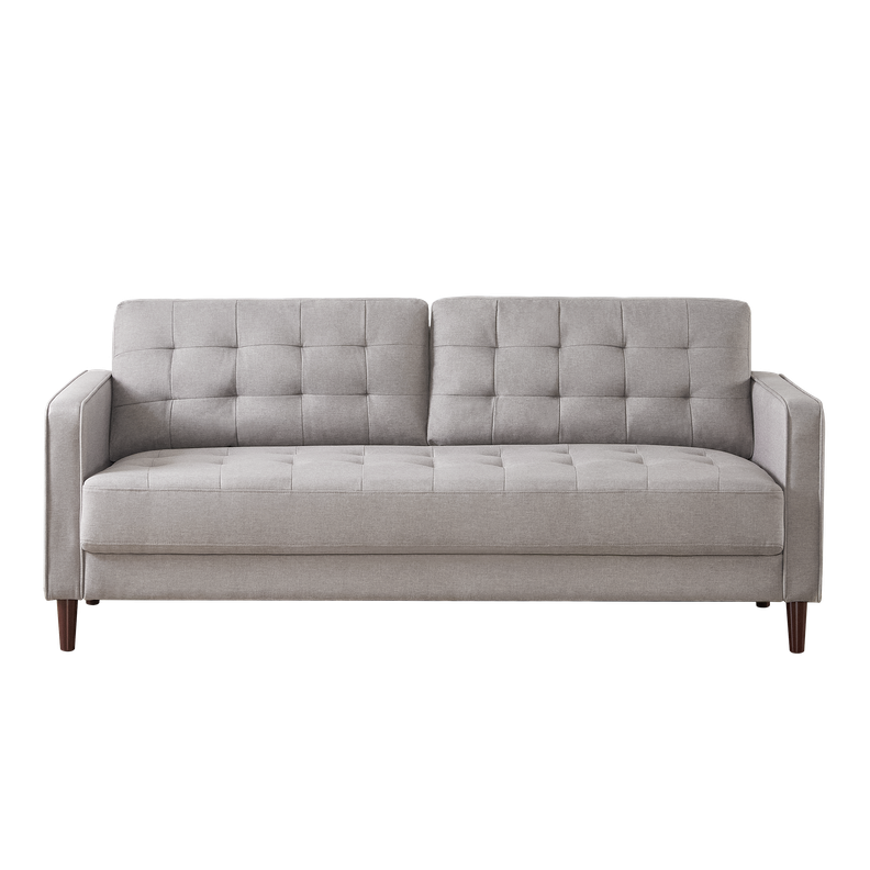 Sofa de 3 cuerpos Zinus Benton Mid-Century Gris Piedra