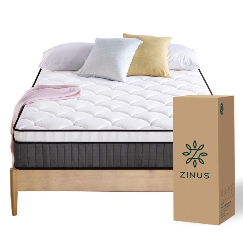 Colchón Zinus King 180x200x30cm Espuma y Resortes Pocket-0
