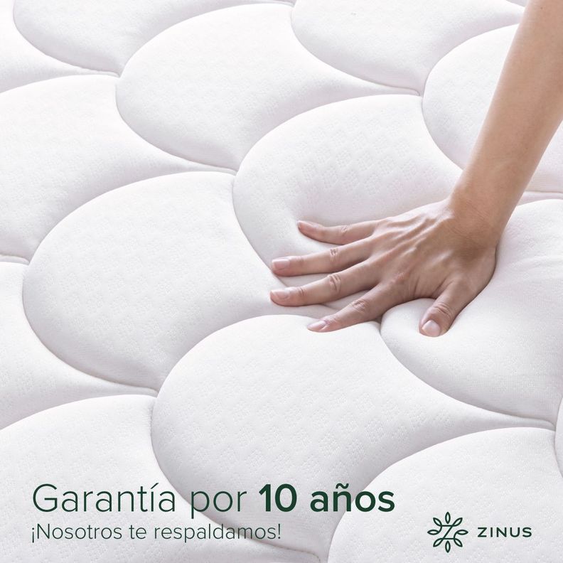 Colchón Zinus King 180x200x30cm Espuma y Resortes Pocket-8