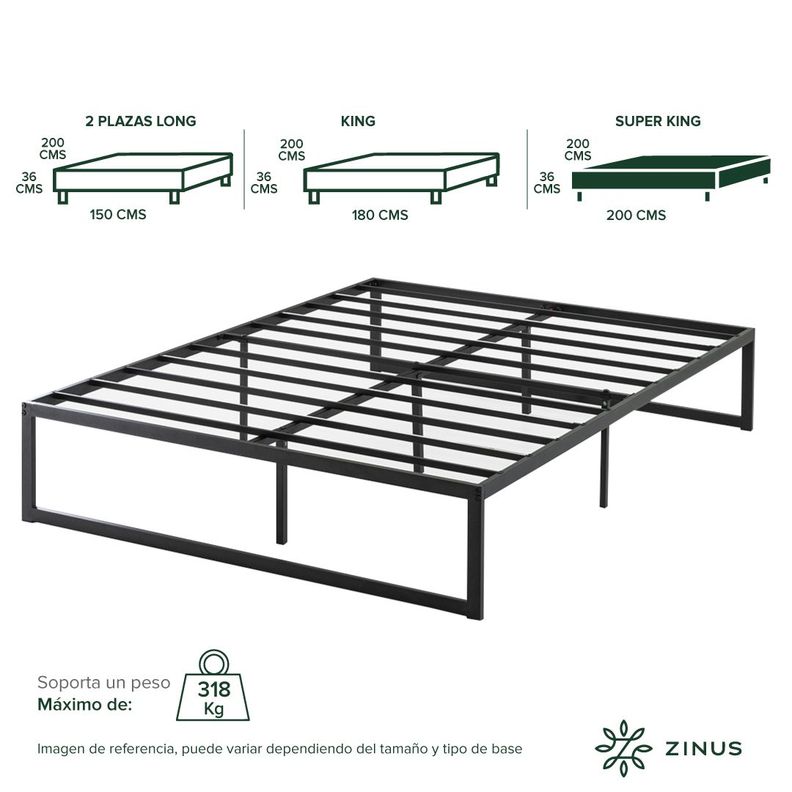 Base de cama ABEL Zinus  Super King 200x200x36cm-3
