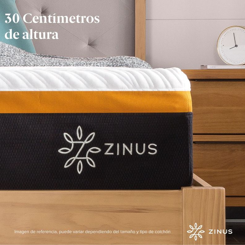 Colchón Zinus 1 Plaza 90x190x30cm  Regula la Temperatura-6