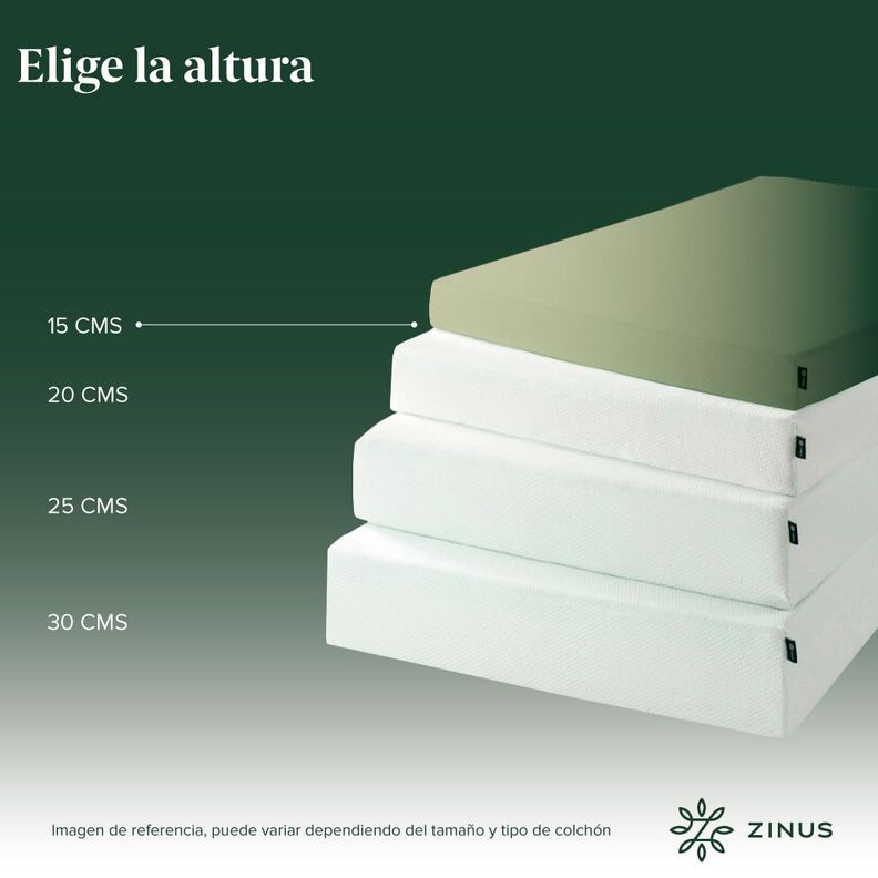 Colchón Zinus 1.5 Plazas Long  105x200x15cm Espuma Alivia Pr-6