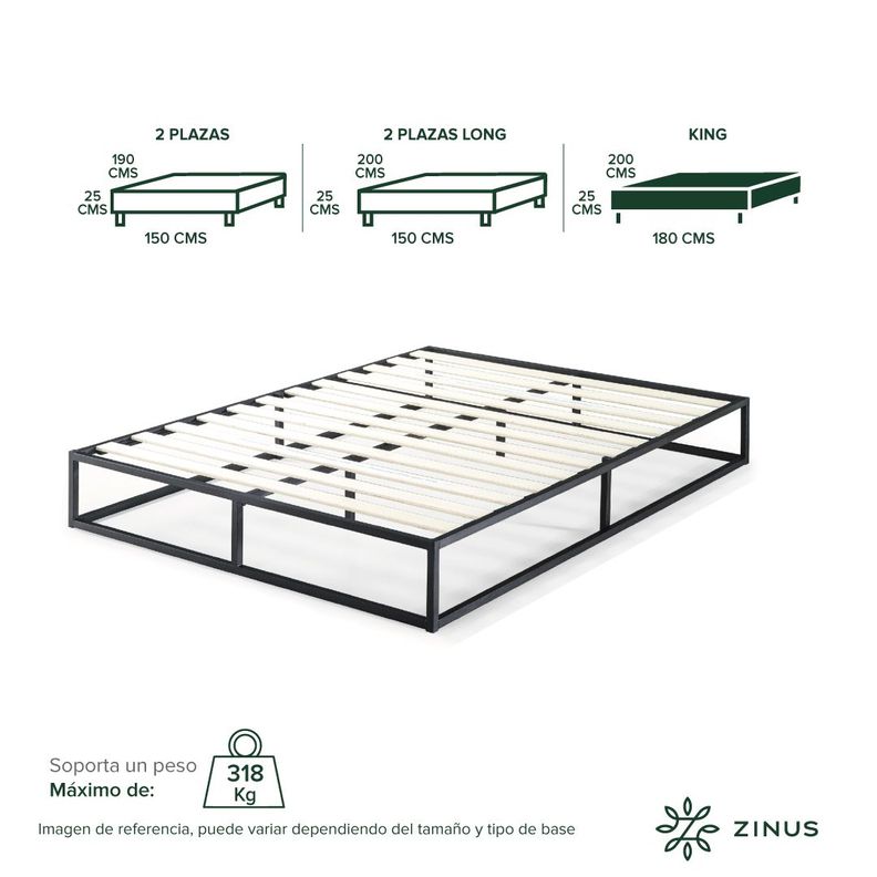 Base de cama JOSEPH Zinus King 180x200x25cm-3
