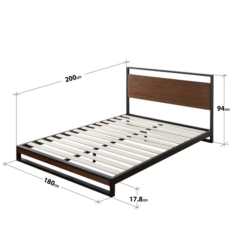 Base de cama SUZANNE con respaldo Zinus King 180x200x18cm-1