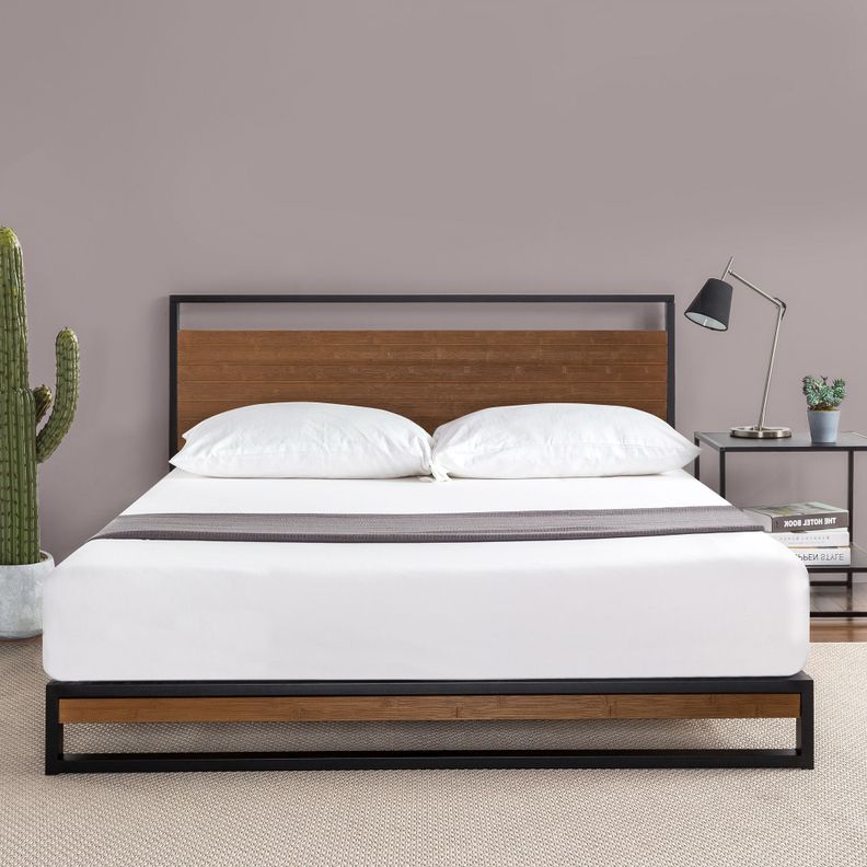 Base de cama SUZANNE con respaldo Zinus King 180x200x18cm-2