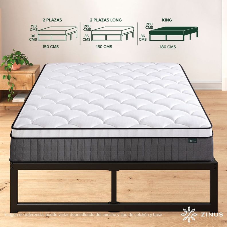 Cama Abel Zinus Resortes Pocket King 25cms-2