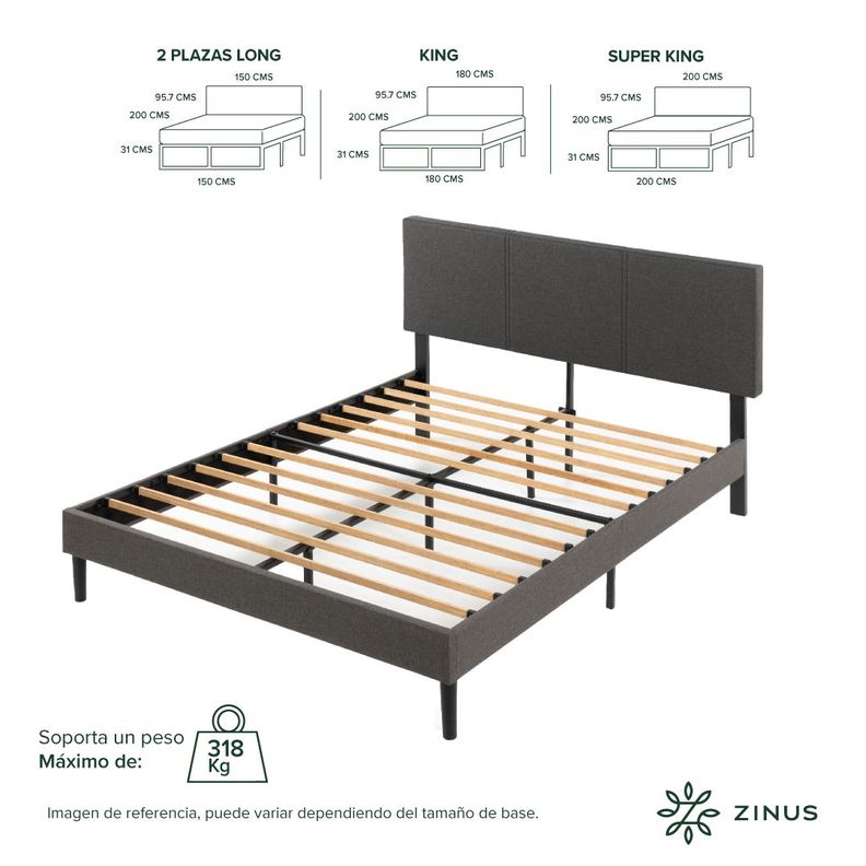 Base de Cama Premium Zinus  1.5PL 105x200x30cm Cambril Resp-2