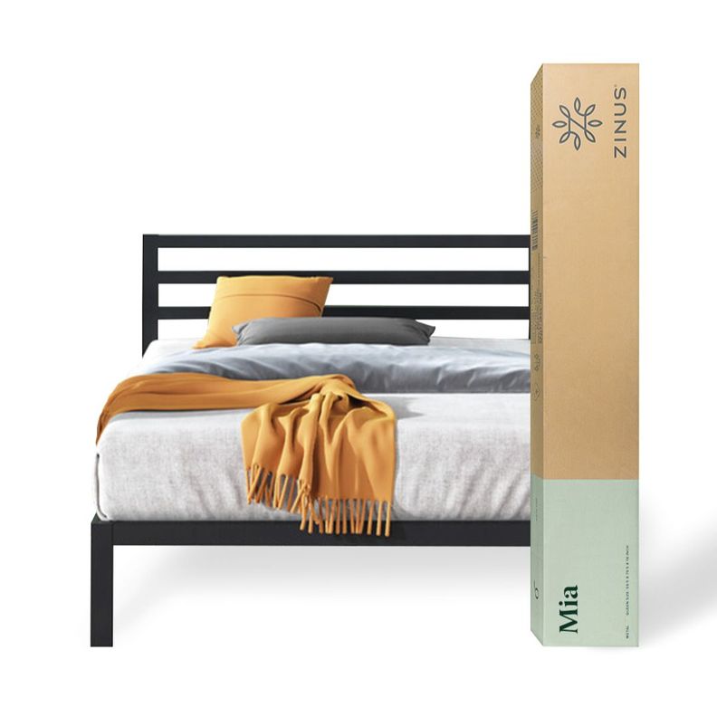 Base cama con respaldo MIA Zinus 1,5 plaza long 105x200x36cm-0