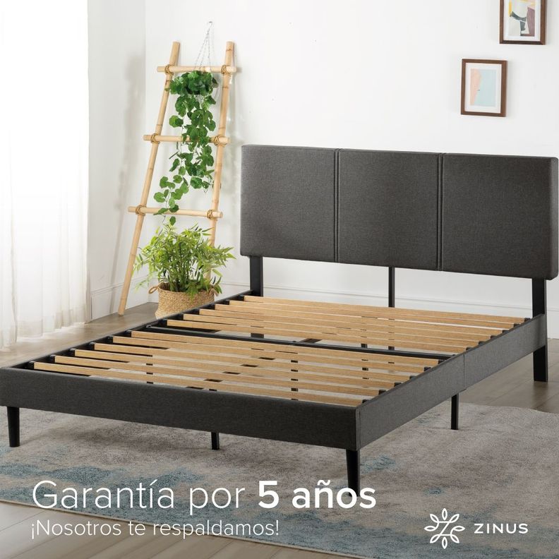 Base cama CAMBRIL respaldo Zinus 2 Plazas Long 150x200x30cm-8