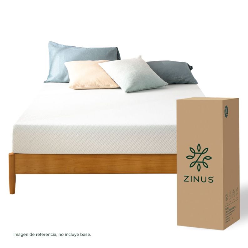 Colchón Zinus King 180x200x25cm Espuma Alivia Presión-1