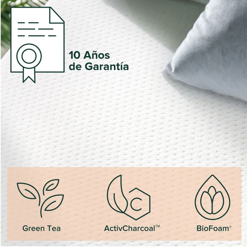 Colchón 1.5 plazaslong espuma Zinus Memory Foam 105x200x20cm-2