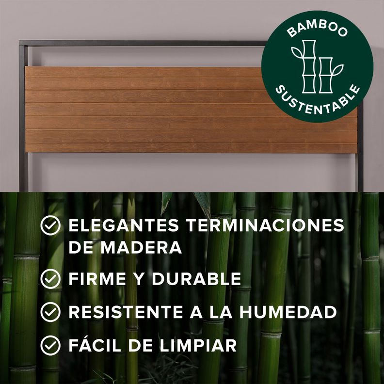 Base cama SUZANNE con respaldo Zinus 2 plazas 150x190x18cm-2