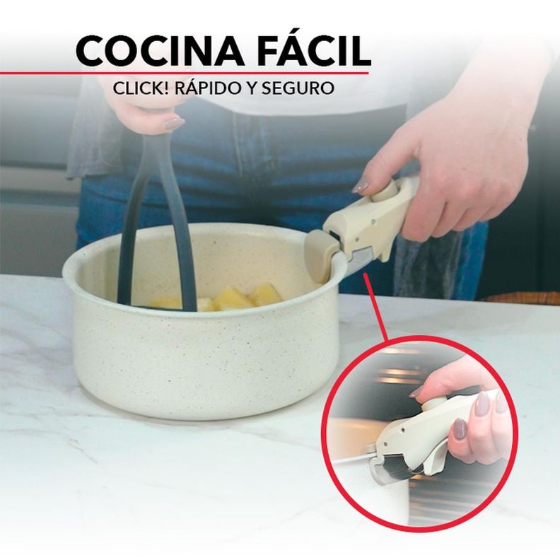 Batería de Cocina Antiadherente Granito 11 piezas Infini-5