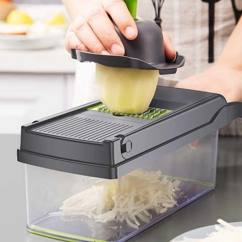 Rallador Picador Cortador Frutas Verduras Multiuso QuickChop-5