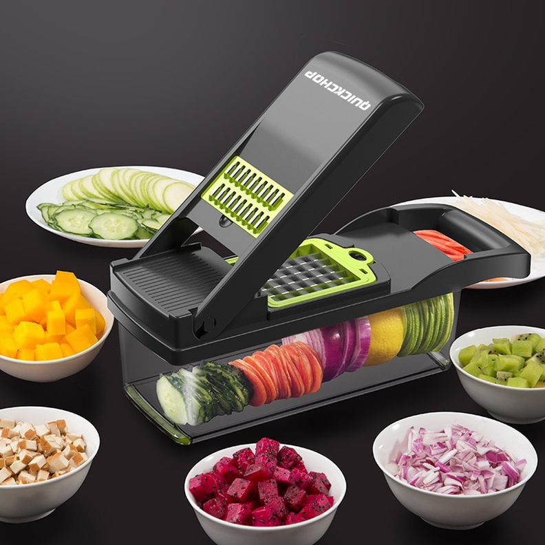 Rallador Picador Cortador Frutas Verduras Multiuso QuickChop-4