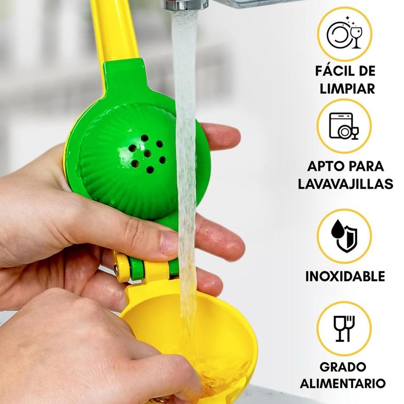 Exprimidor Prensa Manual De Limon 2-en-1 de Acero Haussen-1