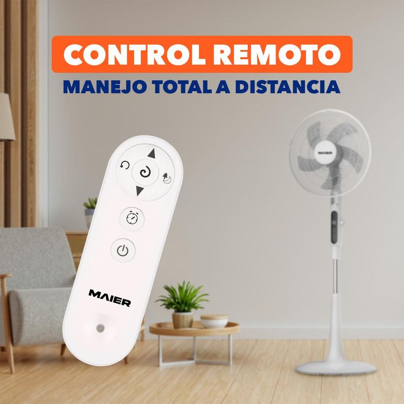 Ventilador Pedestal 16 Turbo Silencioso y Control Remoto SX1-2