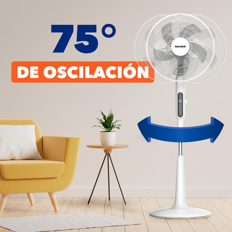 Ventilador Pedestal 16 Turbo Silencioso y Control Remoto SX1-3