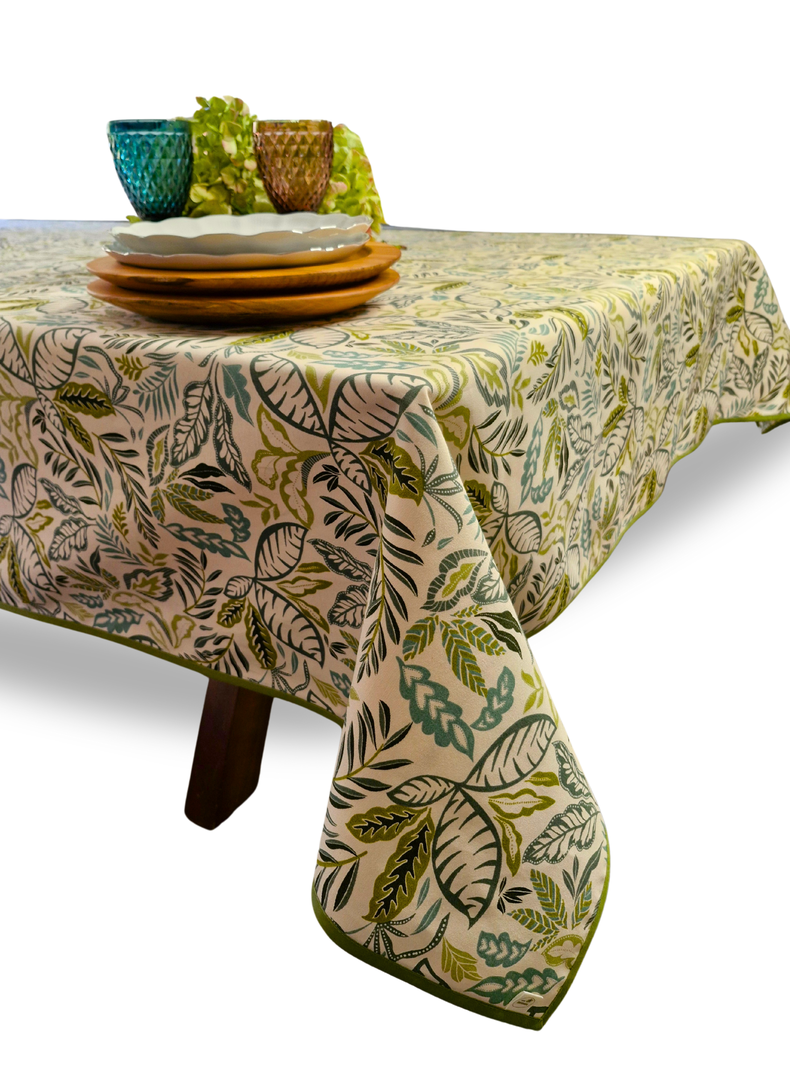 Mantel Hojas 150X250 cm Rectangular Impermeable-1