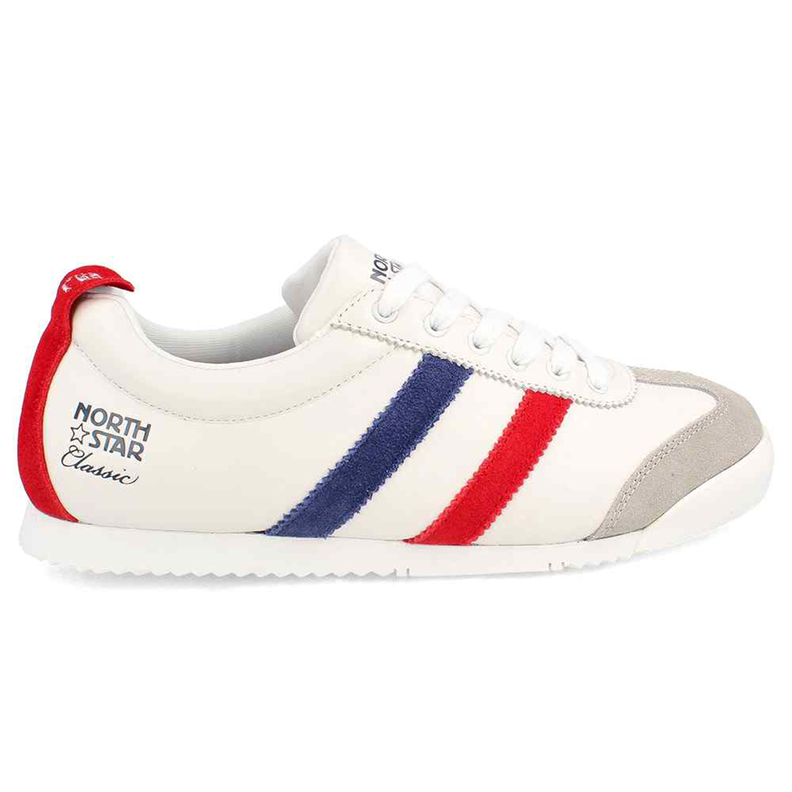 Zapatilla North Star Classic Retro Premium Cuero Tricolor-4
