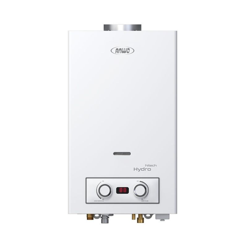 Calefón Anwo 8 Litros Gas Natural Tiro Natural  Hitech Hydro 16-1