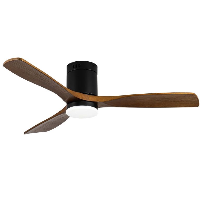 Ventilador de Terraza Anwo Vento Illuminato de Madera Color Nogal ZVTM-W-L-0