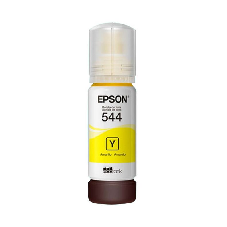 Botella De Tinta Epson T544 Color Amarillo De 65 Ml-0