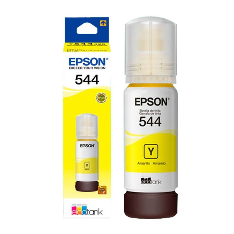 Botella De Tinta Epson T544 Color Amarillo De 65 Ml-1