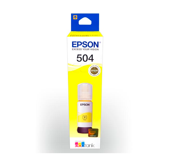 Botella De Tinta Epson T504 Amarillo 7500 Páginas-1