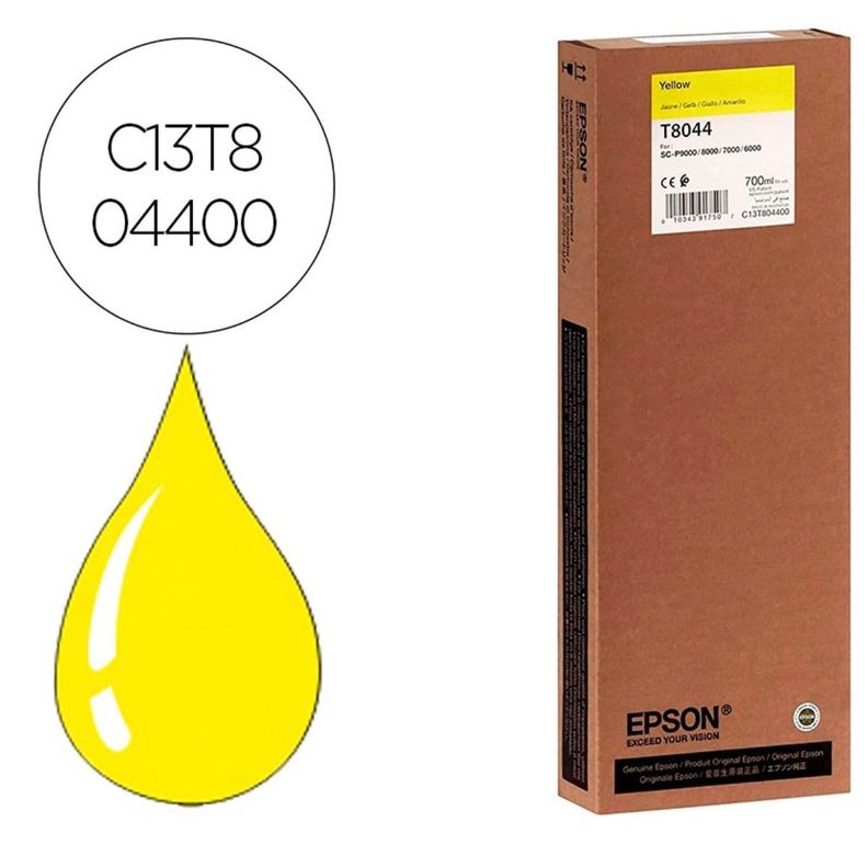 TINTA EPSON YELLOW ULTRACHROME HDX/HD 700ML ( T804400)-2