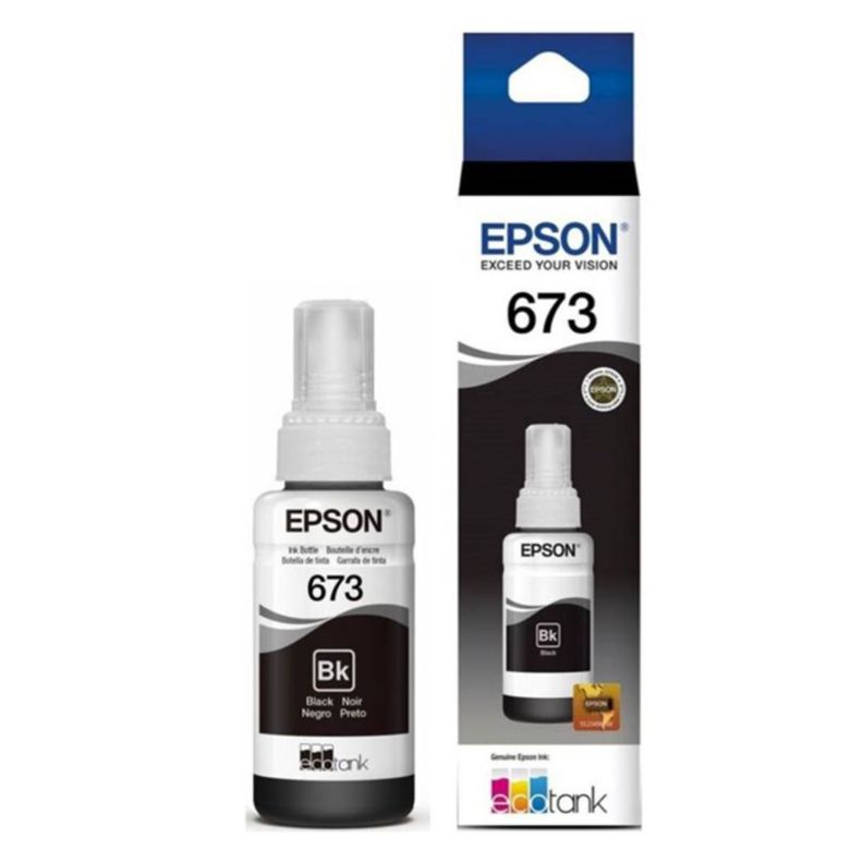 Botella De Tinta Epson T673 Color Negro 70 ml-1