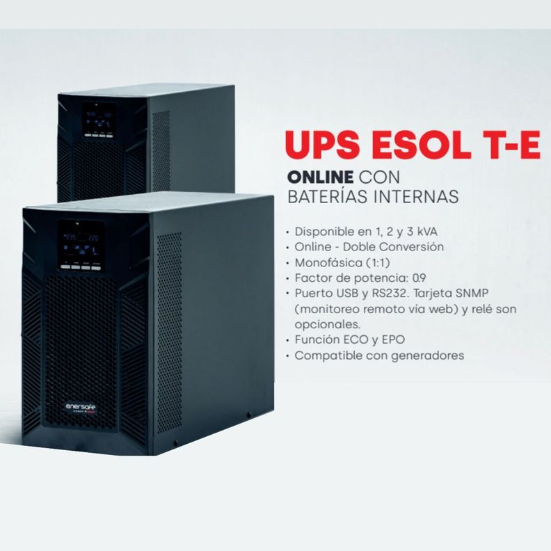 UPS Enersafe ESOL T-E 1Kva/900Watts / USB, RS232-2