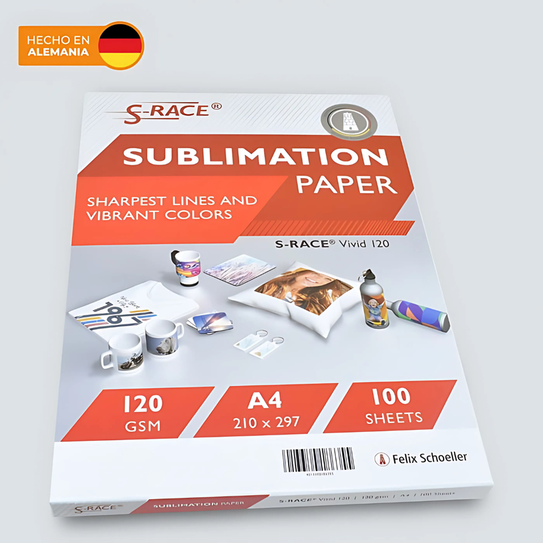 PAPEL DE SUBLIMACION S-RACE 12OGRS A4 11O UN.-4