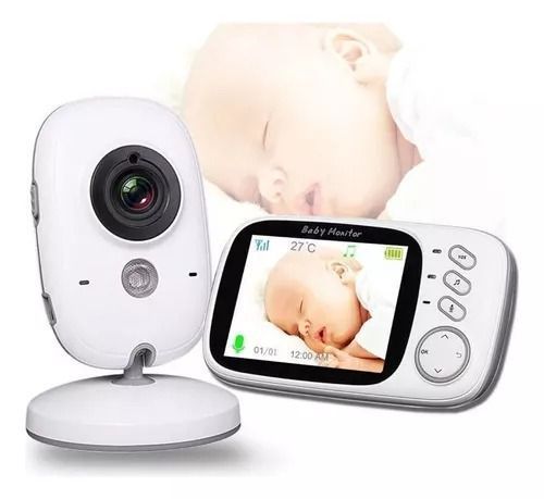 Camara Monitor para bebe 3.2 pulgadas audio y visión nocturna-0