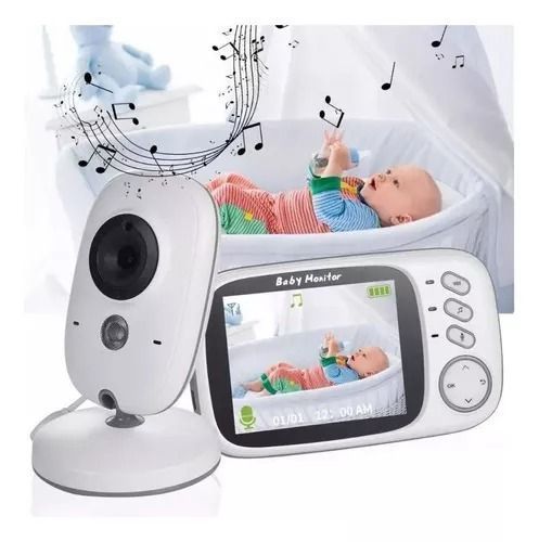 Camara Monitor para bebe 3.2 pulgadas audio y visión nocturna-2