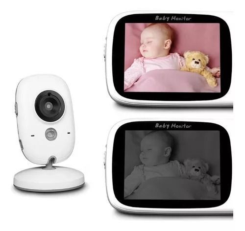 Camara Monitor para bebe 3.2 pulgadas audio y visión nocturna-4