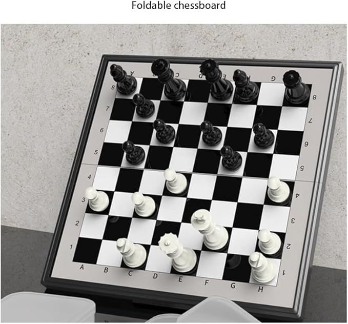 Juego De Ajedrez Magnético Tablero Plegable 25x25-4
