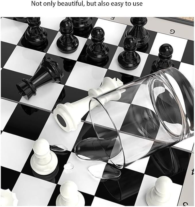 Juego De Ajedrez Magnético Tablero Plegable 25x25-5