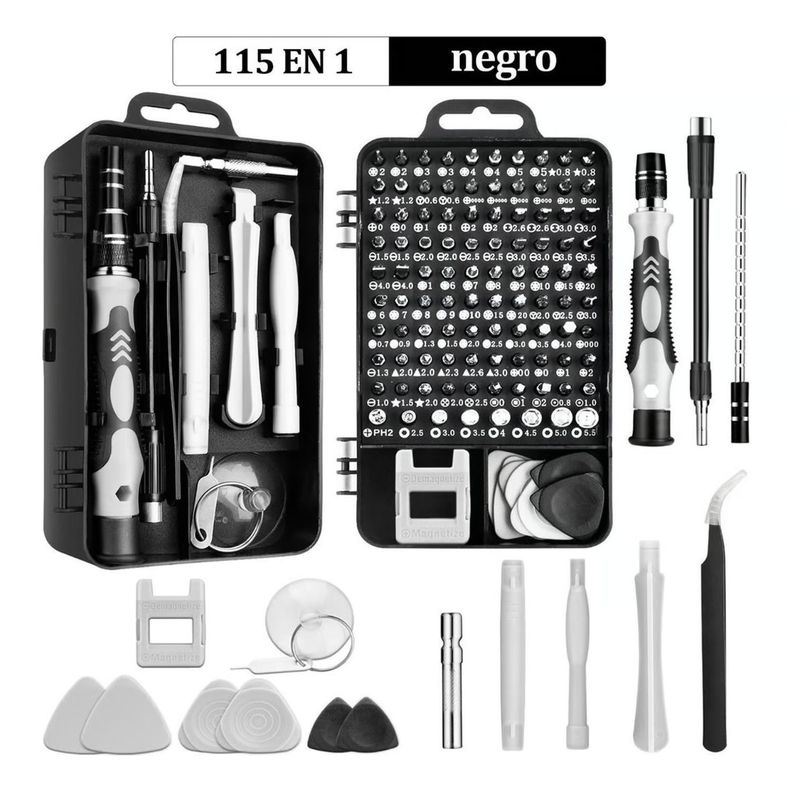 Juego De Destornilladores De Precisión 115 En 1 Accesorios